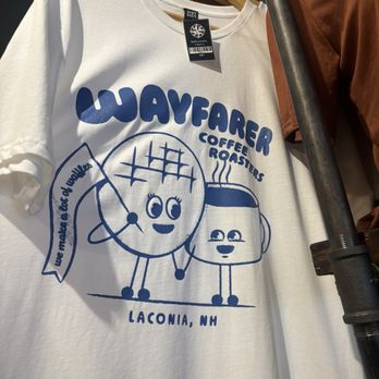 Wayfarer Coffee Roasters - Shirt I picked from them gift shop :) - Coffee & Tea Near Me - Laconia, New Hampshire Wayfarer Coffee Roasters - Shirt I picked from them gift shop :) - Coffee & Tea Near Me - Laconia, New Hampshire