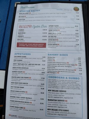 Menu photo 2 Sam's Chowder House Half Moon Bay, CA Menu photo 2 Sam's Chowder House Half Moon Bay, CA