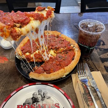 Rosati's Pizza - Fantastic 10 inch Chi. Deep Dish Pizza with extra mushrooms, green olives & Italian beef !!! - Italian Near Me - Sugar Land, Texas Rosati's Pizza - Fantastic 10 inch Chi. Deep Dish Pizza with extra mushrooms, green olives & Italian beef !!! - Italian Near Me - Sugar Land, Texas