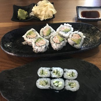Kyuzou - California Roll and Kappa Roll with wasabi, pickled ginger, and soy sauce - Sushi Bars Near Me - Brentwood, California Kyuzou - California Roll and Kappa Roll with wasabi, pickled ginger, and soy sauce - Sushi Bars Near Me - Brentwood, California