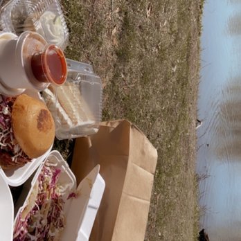 Louie's Craft BBQ - Brisket sandwich, brisket taco, pulled pork taco, jalapeño potato salad - Food Trucks Near Me - Buda, Texas Louie's Craft BBQ - Brisket sandwich, brisket taco, pulled pork taco, jalapeño potato salad - Food Trucks Near Me - Buda, Texas