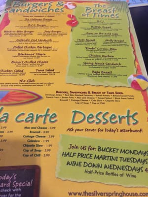 Menu photo 4 Silver Spring House Restaurant Cincinnati, OH