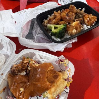 Soho Ramen - What a hour wait rice and shrimp looks like - Ramen Near Me - Riverside, California Soho Ramen - What a hour wait rice and shrimp looks like - Ramen Near Me - Riverside, California