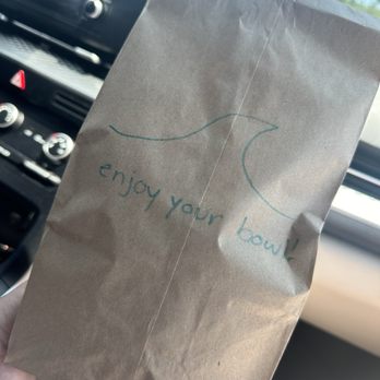 Nautical Bowls - Cute note on our to-go order - Acai Bowls Near Me - Bridgeville, Pennsylvania