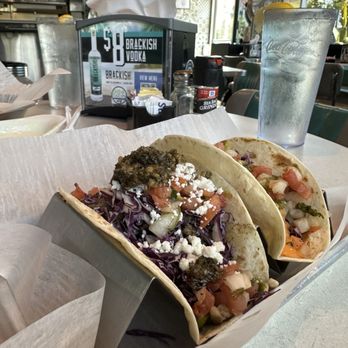 904 Tacos Five Points - My husband got the cancun and chimichuri taco - Tacos Near Me - Jacksonville, Florida