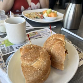 Marlboro Diner - Egg Sammy with Greek omelette in background - Diners Near Me - Englishtown, New Jersey