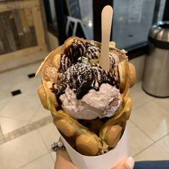 Ball Ball Waffle - Mochi ball ball waffle with ice cream - Hong Kong Style Cafe Near Me - Cleveland, Ohio Ball Ball Waffle - Mochi ball ball waffle with ice cream - Hong Kong Style Cafe Near Me - Cleveland, Ohio
