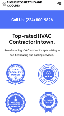 Top Rated HVAC Contractor - Call now for Estimate