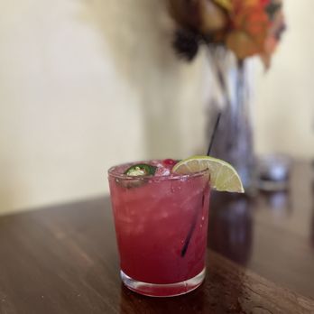 SmokeStacks Cafe - Cranberry Jalapeño Margarita - Wine Bars Near Me - Raleigh, North Carolina