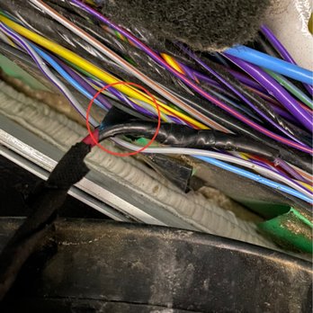 Cap-it - The circuit wire they tied into for the lights. Nothing correct about this. 12g wire spliced into a 22g signal wire. - Tires Near Me - Edmonton, Alberta Cap-it - The circuit wire they tied into for the lights. Nothing correct about this. 12g wire spliced into a 22g signal wire. - Tires Near Me - Edmonton, Alberta