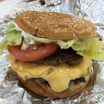 Five Guys - My second burger...the first one came without grilled mushrooms and onions so they remade this for me. It was amazing as usual. - Burgers Near Me - Plantation, Florida Five Guys - My second burger...the first one came without grilled mushrooms and onions so they remade this for me. It was amazing as usual. - Burgers Near Me - Plantation, Florida