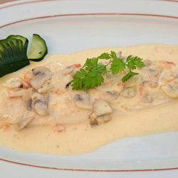 La Belle Maraichère - Sole Bréval, Sauce Vin Blanc, Tomates, Champignons / Sole Bréval Style, White Wine Sauce, Mushrooms, Tomatoes. 2025 04 26. M0.