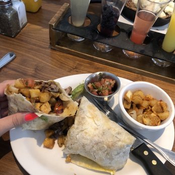 Hash Kitchen - Breakfast Burrito with side of potatoes - Breakfast & Brunch Near Me - Scottsdale, Arizona