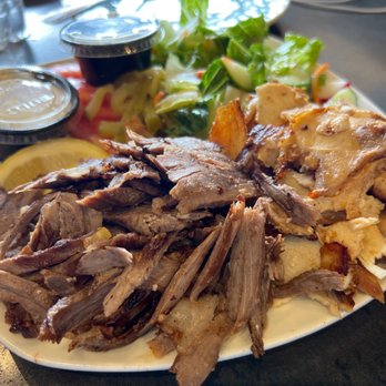 Ishtar Restaurant - Shawarma lunch plate, substituted extra salad for rice. - Halal Near Me - Sterling Heights, Michigan