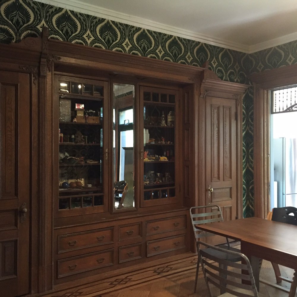 3rd Generation Wallpaper Company - Truly professional job. Difficult heavy flock material paper around many wood cutouts. Amazing results. - Painters Near Me