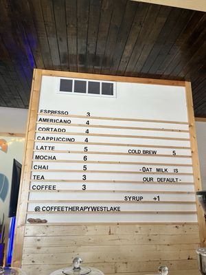 Menu photo 3 Coffee Therapy Westlake, OH