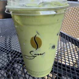 Matcha latte. Matcha latte.