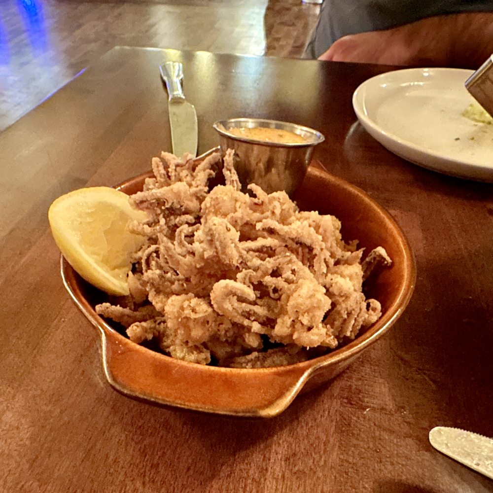 Jaffa Bar - Fried Calamari (shipka peppers, boom boom sauce) - Cocktail Bars Near Me - Philadelphia, Pennsylvania Jaffa Bar - Fried Calamari (shipka peppers, boom boom sauce) - Cocktail Bars Near Me - Philadelphia, Pennsylvania