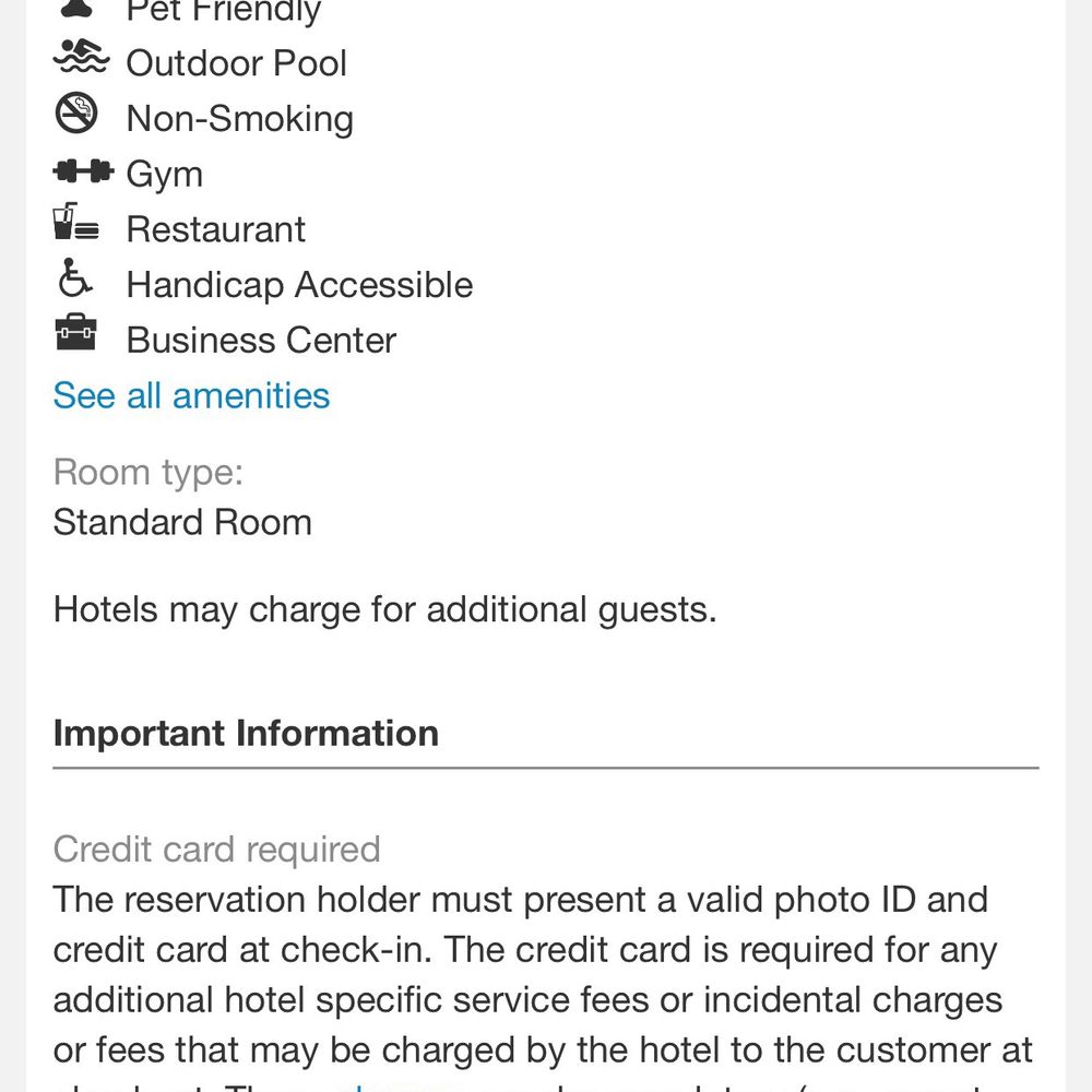 Non-smoking confirmation.  All this was unnecessary as the hotel has so few smoking rooms and we checked in about 2p.