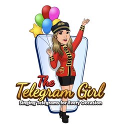 The Telegram Girl - Our new Logo designed by The Graphics Guy Robert Hazelrigg!