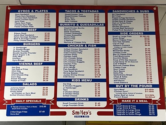 Menu photo 4 Smiley's Gyros & Beef Plainfield, IL Menu photo 4 Smiley's Gyros & Beef Plainfield, IL