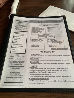 Menu photo 2 Lopez De Mexico Atchison, KS