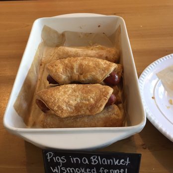 Sweet Revolution Bake Shop - Pigs in a blanket... sausage is so well seasoned and the pastry is divine. - Coffee & Tea Near Me - Lafayette, Indiana Sweet Revolution Bake Shop - Pigs in a blanket... sausage is so well seasoned and the pastry is divine. - Coffee & Tea Near Me - Lafayette, Indiana