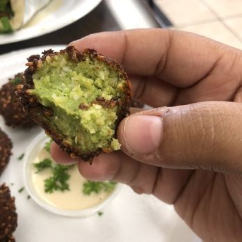 Odeh’s Mediterranean Kitchen - Inside of a falafel - Mediterranean Near Me - High Point, North Carolina