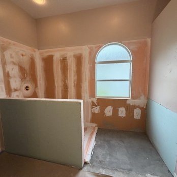 CMK Construction - The orange panels are the Schluter waterproofing system - Countertop Installation Near Me - Tampa, Florida CMK Construction - The orange panels are the Schluter waterproofing system - Countertop Installation Near Me - Tampa, Florida
