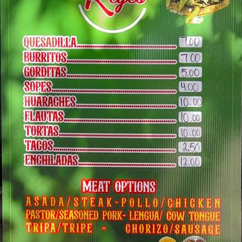 Taqueria Reyes - Menu - Food Trucks Near Me - Bradenton, Florida Taqueria Reyes - Menu - Food Trucks Near Me - Bradenton, Florida