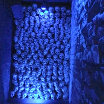 Three Dots and A Dash - Awesome skull wall headed downstairs - Asian Fusion Near Me - Chicago, Illinois Three Dots and A Dash - Awesome skull wall headed downstairs - Asian Fusion Near Me - Chicago, Illinois