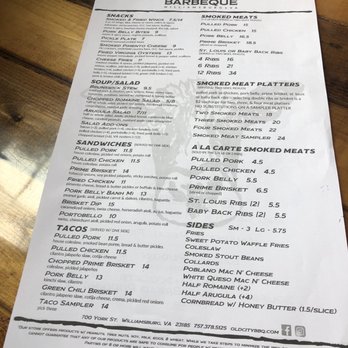 Old City Barbeque - Menu - Barbeque Near Me - Williamsburg, Virginia Old City Barbeque - Menu - Barbeque Near Me - Williamsburg, Virginia