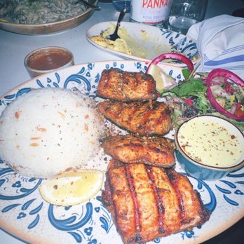 Mandolin Kitchen - Salmon and Orzo Baldo Rice - Mediterranean Near Me - Atlanta, Georgia