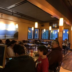 The Island Pub - Dining area with view of Juneau