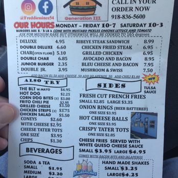 Freddie's Hamburger's - Burgers Near Me - Tulsa, Oklahoma
