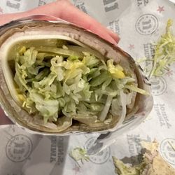 Jimmy John’s - Turkey and Provolone wrap / NO MEAT