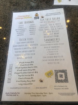 Menu photo 1 Hive Cafe Ferguson, MO Menu photo 1 Hive Cafe Ferguson, MO