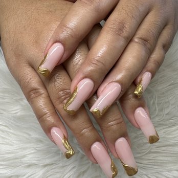 Odd Nail Out - #Pinkynudebase #Goldtips #GelX #Texture #Favoritenailsever - Photos taken by MeAnn - Nails done by Kevin - Nail Salons Near Me - Los Angeles, California Odd Nail Out - #Pinkynudebase #Goldtips #GelX #Texture #Favoritenailsever - Photos taken by MeAnn - Nails done by Kevin - Nail Salons Near Me - Los Angeles, California