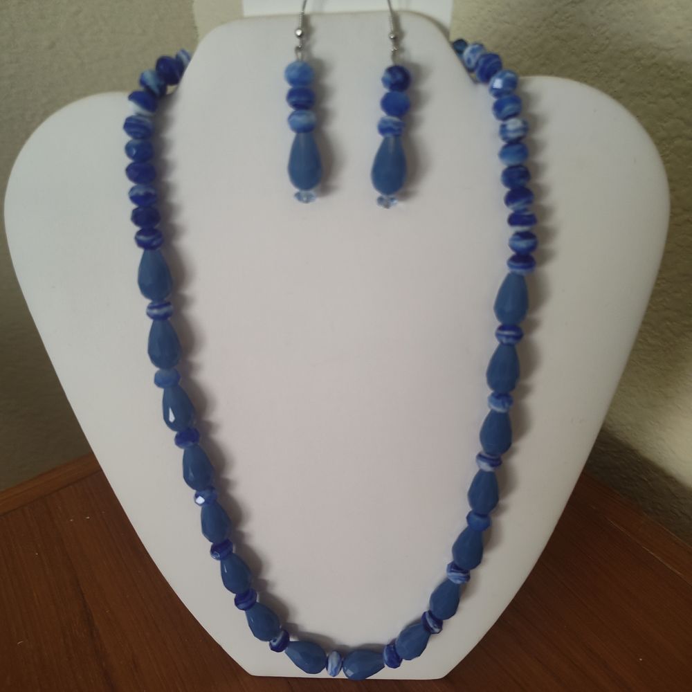 May's Beads - Blue glass bead set - Jewelry Near Me - Houston, Texas