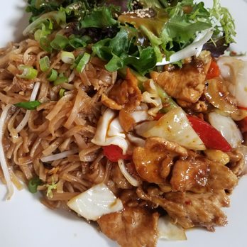 Thai Pepper True Thai Kitchen - Lunch combo comes with pad Thai and choice of salad or rice. I chose cashew chicken as entree. All was too sweet. - Thai Near Me - Tacoma, Washington Thai Pepper True Thai Kitchen - Lunch combo comes with pad Thai and choice of salad or rice. I chose cashew chicken as entree. All was too sweet. - Thai Near Me - Tacoma, Washington