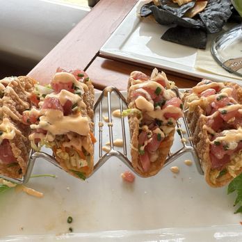 The Beachcomber - Tiny Ahi Tacos - Seafood Near Me - Newport Beach, California