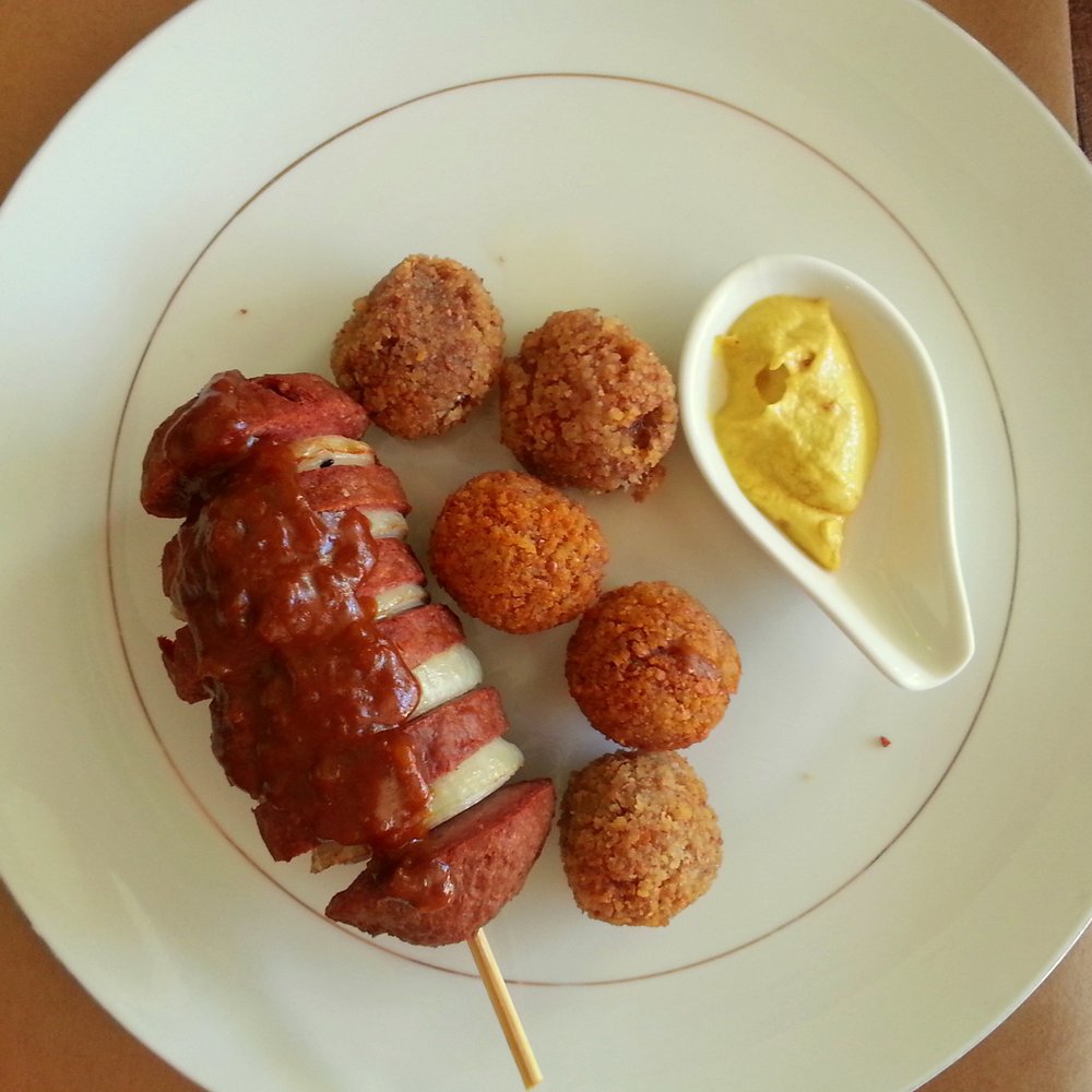 Dutch Bread Hauz - Berehap (slices of meat ball and onion on a stick served with peanut sauce) and Bitterballen (small meat-based balls served with mustard). - Bakeries Near Me - Makati, NCR