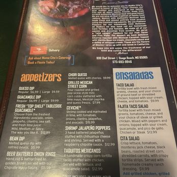 Mama Cita's - Menu - Mexican Near Me - Osage Beach, Missouri Mama Cita's - Menu - Mexican Near Me - Osage Beach, Missouri
