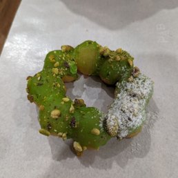 Pistachio mochi donut