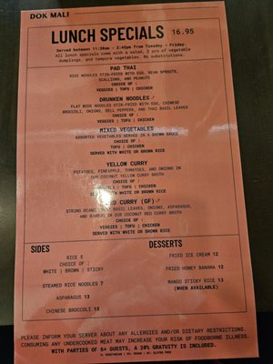 Menu photo 6 Dok Mali Thai Kitchen Portland, ME Menu photo 6 Dok Mali Thai Kitchen Portland, ME