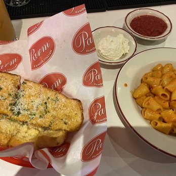 Parm - Deluxe garlic bread and Rigatoni Carbone - Italian Near Me - New York, New York Parm - Deluxe garlic bread and Rigatoni Carbone - Italian Near Me - New York, New York