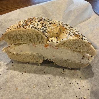 New York Bagel Cafe - 1/2 inch of cream cheese. - Bakeries Near Me - Tulsa, Oklahoma New York Bagel Cafe - 1/2 inch of cream cheese. - Bakeries Near Me - Tulsa, Oklahoma