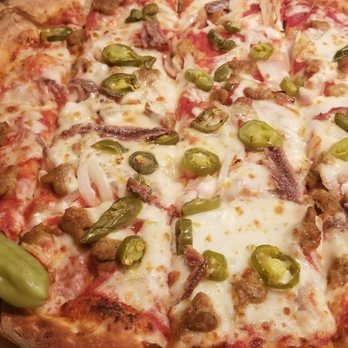Papa Johns Pizza - Pizza (original crust, spicy sausage, jalapeno, anchovies, cheese) square cut - Pizza Near Me - Wellington, Florida Papa Johns Pizza - Pizza (original crust, spicy sausage, jalapeno, anchovies, cheese) square cut - Pizza Near Me - Wellington, Florida