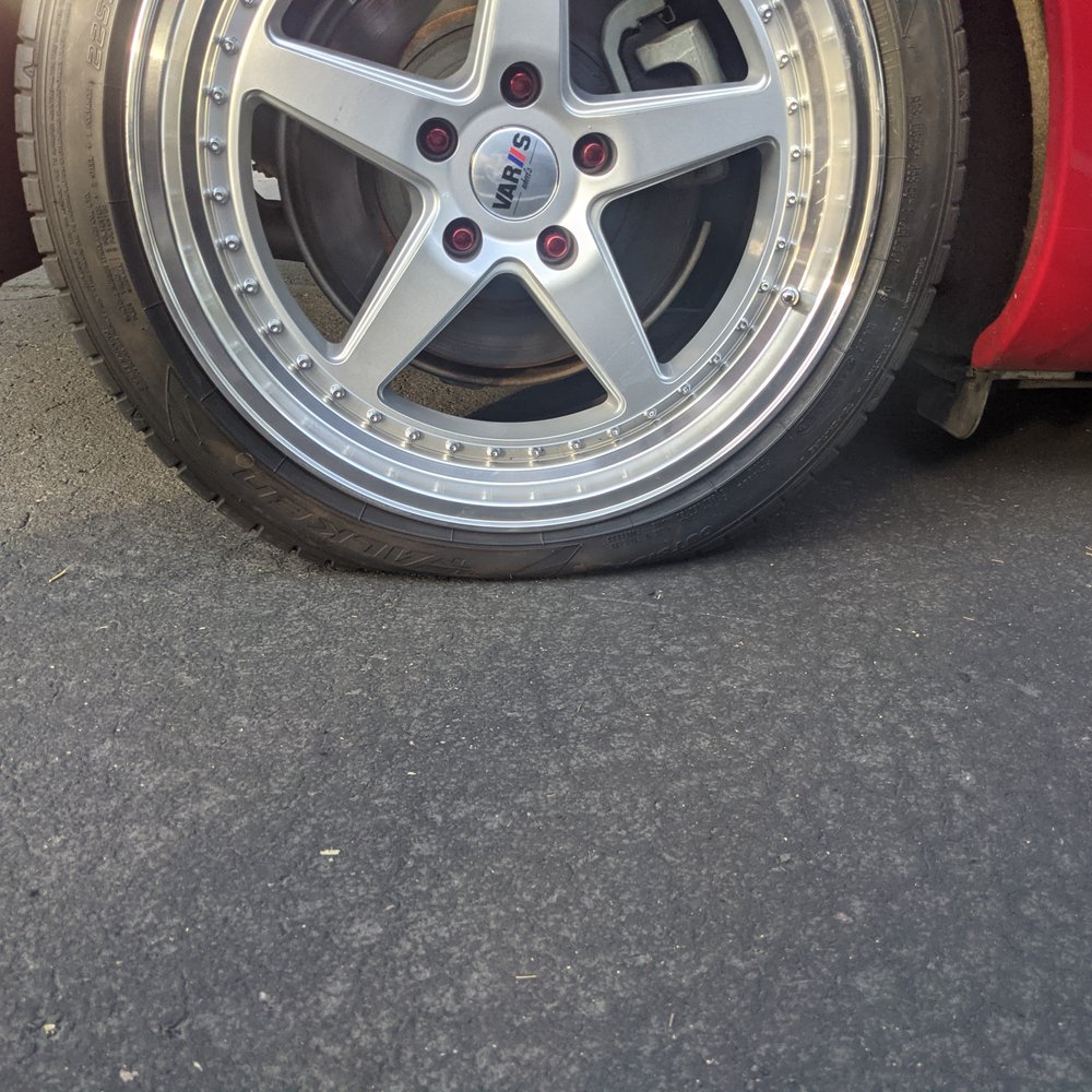 Big O Tire Stores - The flat itself. The car didn't come with a spare and I had no fixaflat. This happened litteraly two days after getting the patch in tire - Tires Near Me - Phoenix, Arizona Big O Tire Stores - The flat itself. The car didn't come with a spare and I had no fixaflat. This happened litteraly two days after getting the patch in tire - Tires Near Me - Phoenix, Arizona