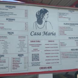 Drive thru menu for everyone!